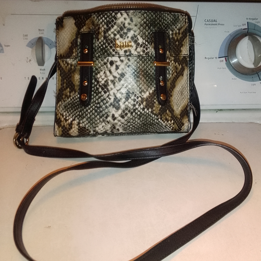 Kate Spade Snake Print Crossbody Bag with Black Accents‎